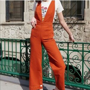 Urban outfitters burnt orange jumpsuit